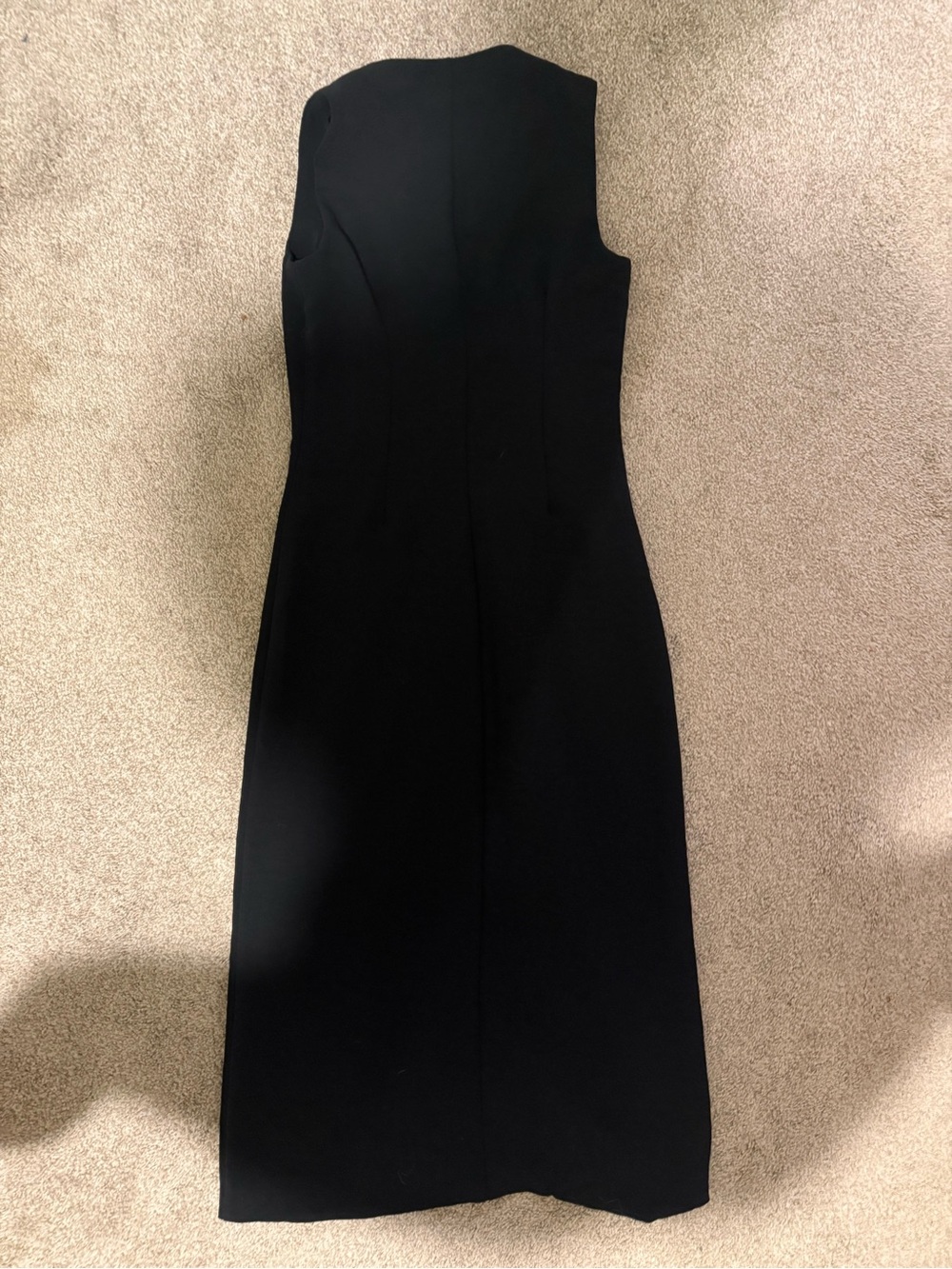 Abercrombie & Fitch Black Sleeveless Button-Front Midi Dress - Picture 5 of 5